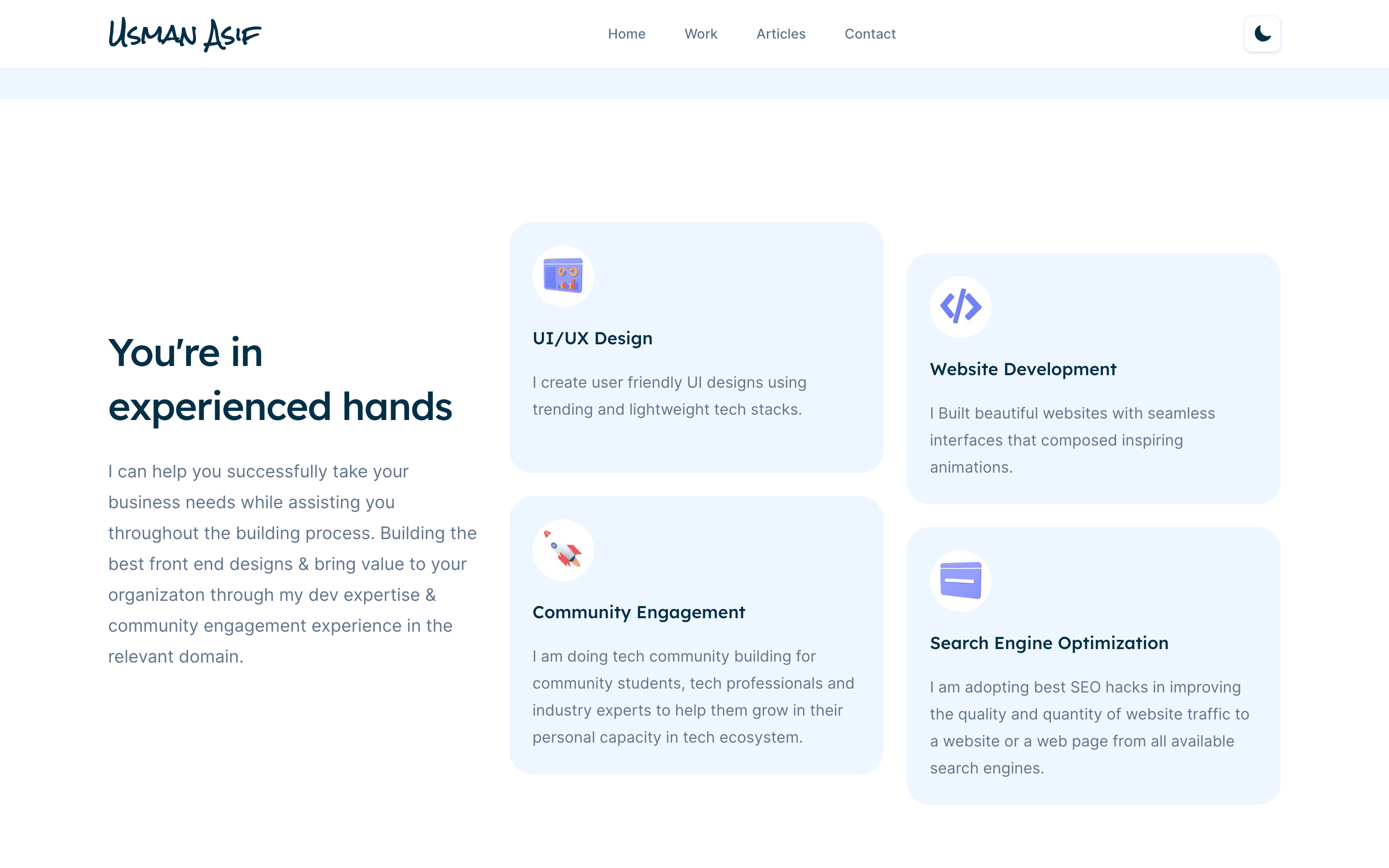 UAT | Portfolio theme build in Tailwind CSS & Next js 2